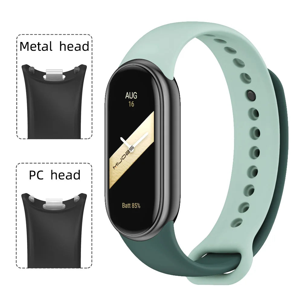 Bracelet for Mi Band 10 Strap for Mi Smart Band 10 9 8 NFC SmartWatch Sport Silicone Rubber Wristband Correa Miband 8 9 Strap
