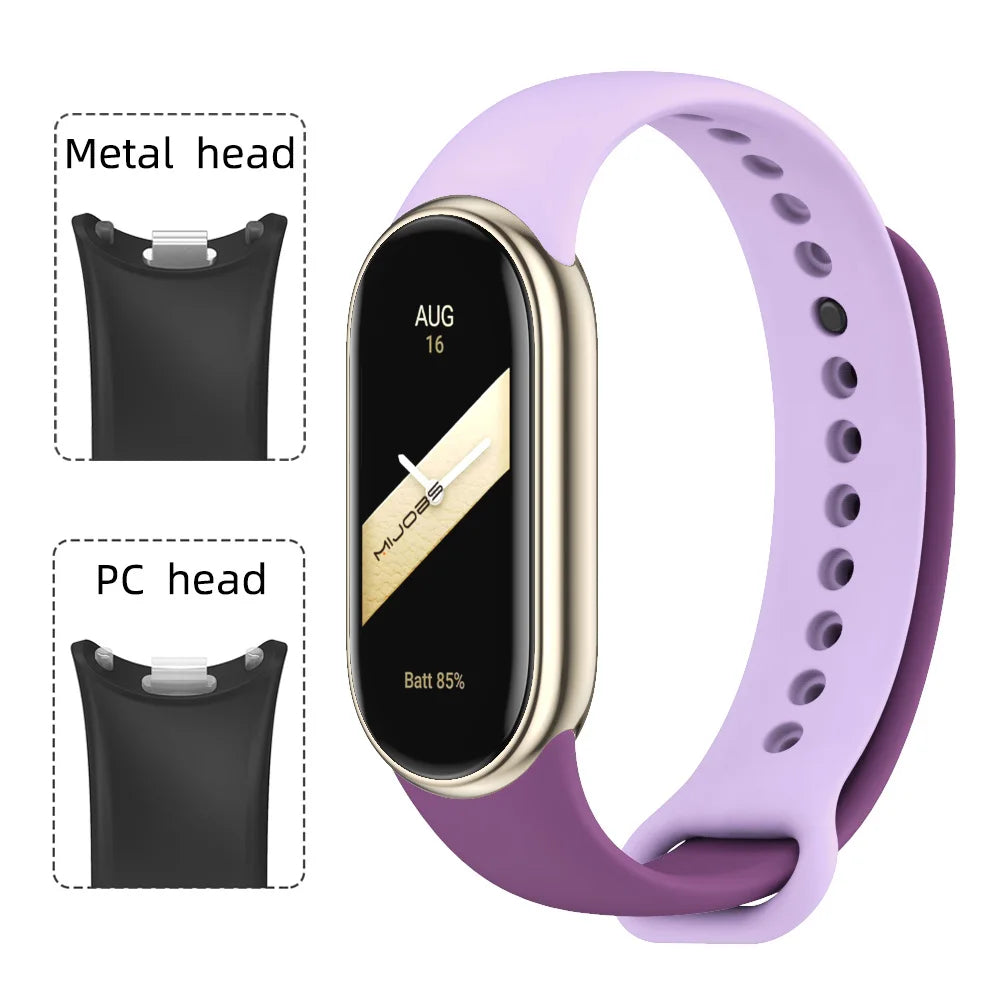 Bracelet for Mi Band 10 Strap for Mi Smart Band 10 9 8 NFC SmartWatch Sport Silicone Rubber Wristband Correa Miband 8 9 Strap