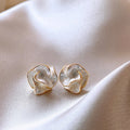 Delicate Camellia Stud Earring For Women Unique Flower Design Ear Stud Temperament White Earrings Daily Jewelry Gifts C