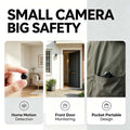 E17 Mini WiFi Security Camera, 4K Ultra HD tiny surveillance cam with infrared night vision, motion detection alert, loop recording. Compact portable design for home, office, car indoor monitoring. Real‑time phone remote vi