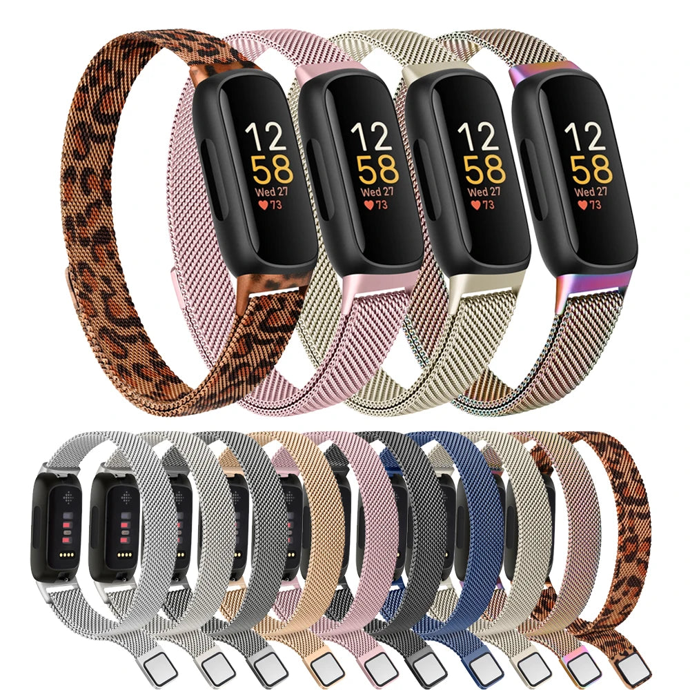 Metal Magnetic Loop Strap For Fitbit Inspire 3 Band Stainless Steel Watchband Bracelet For Fitbit Inspire 3 Strap Wristband