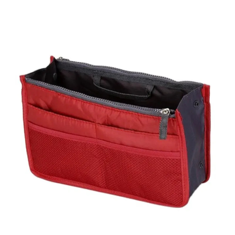 Organizer Insert Bag Women Nylon Travel Insert Organizer Handbag Purse Large Liner Lady Makeup Cosmetic Bag Cheap Female Tote