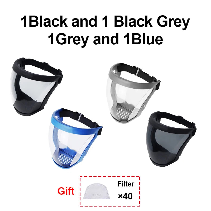 Work Protection Mask Transparent Facial Shield Transparent Facial Protector Face Protective Screen Kitchen Accessories Gadgets
