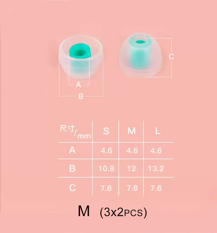 DUNU Candy  Eartips L/M/S for 4.0-5.5mm Nozzle, Universal Silicone Ear Tips for Headphone Earbuds
