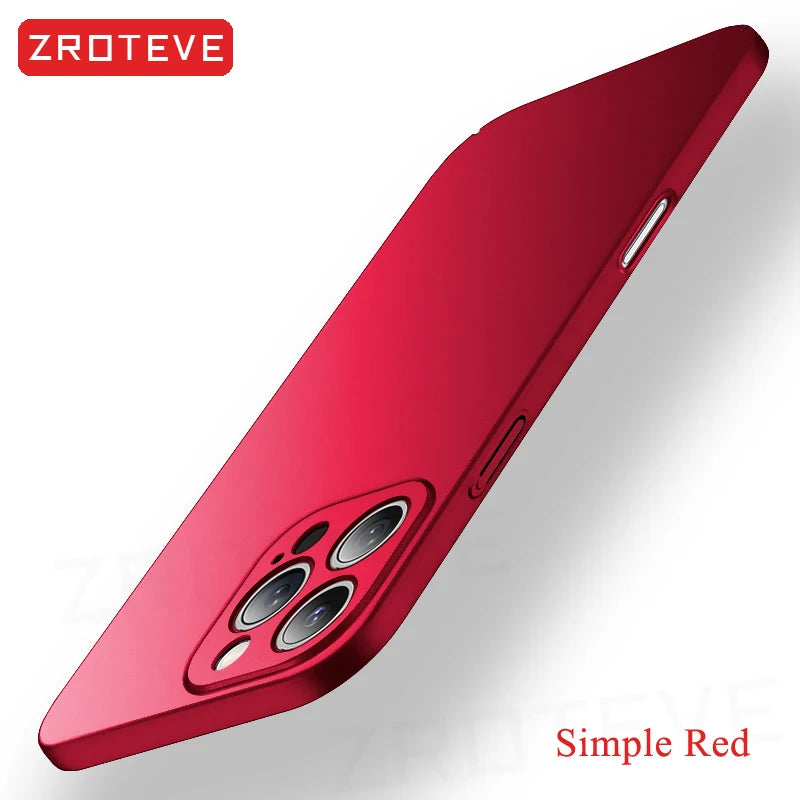 For iPhone 18 17 16 Pro Max 17e 16e 15 14 Plus 13 Mini Case ZROTEVE Ultra Slim Matte Hard PC Cover For IPhone17 Air Phone Case