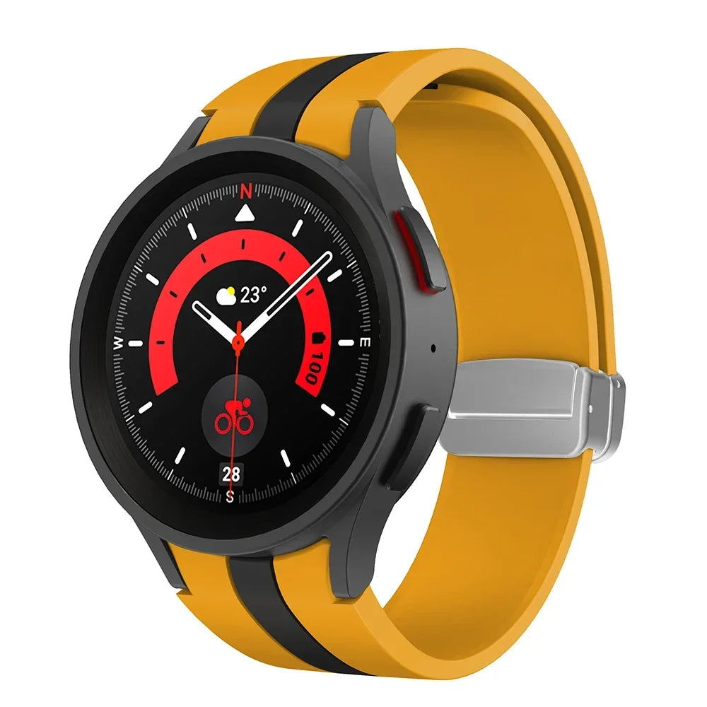 Silicone Strap for Samsung Galaxy Watch 5 Pro 45mm Galaxy Watch 6 5 4 44mm 40mm Magnetic Buckle Band For Watch 6 Classic 43 47mm