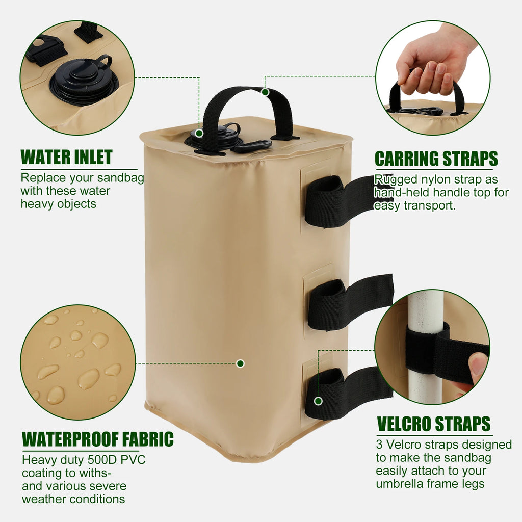 4/8Pcs Portable Canopy Water Weight Bag 88lbs Tent Water Weights with Fastening Straps Quick Installation Awning Leg Weights