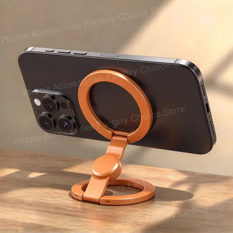 Foldable Double-Sided For Magsafe iPhone Holder 360° Rotating Stand with Strong Magnet Finger Grip for iPhone 17/16/15/14/13