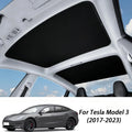 Sunroof Sunshade for Tesla Model 3 Old Version & Highland Refresh, Double-Layer Aluminum Foil Glass Roof Shade, Heat Reflective UV Protection Foldable Sunroof Cover