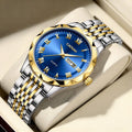 CADVAN Men's Luxury Steel Strap Calendar Watch with Stylish Stainless Steel Strap, Perfect Gift for Men's Watches - Boxed