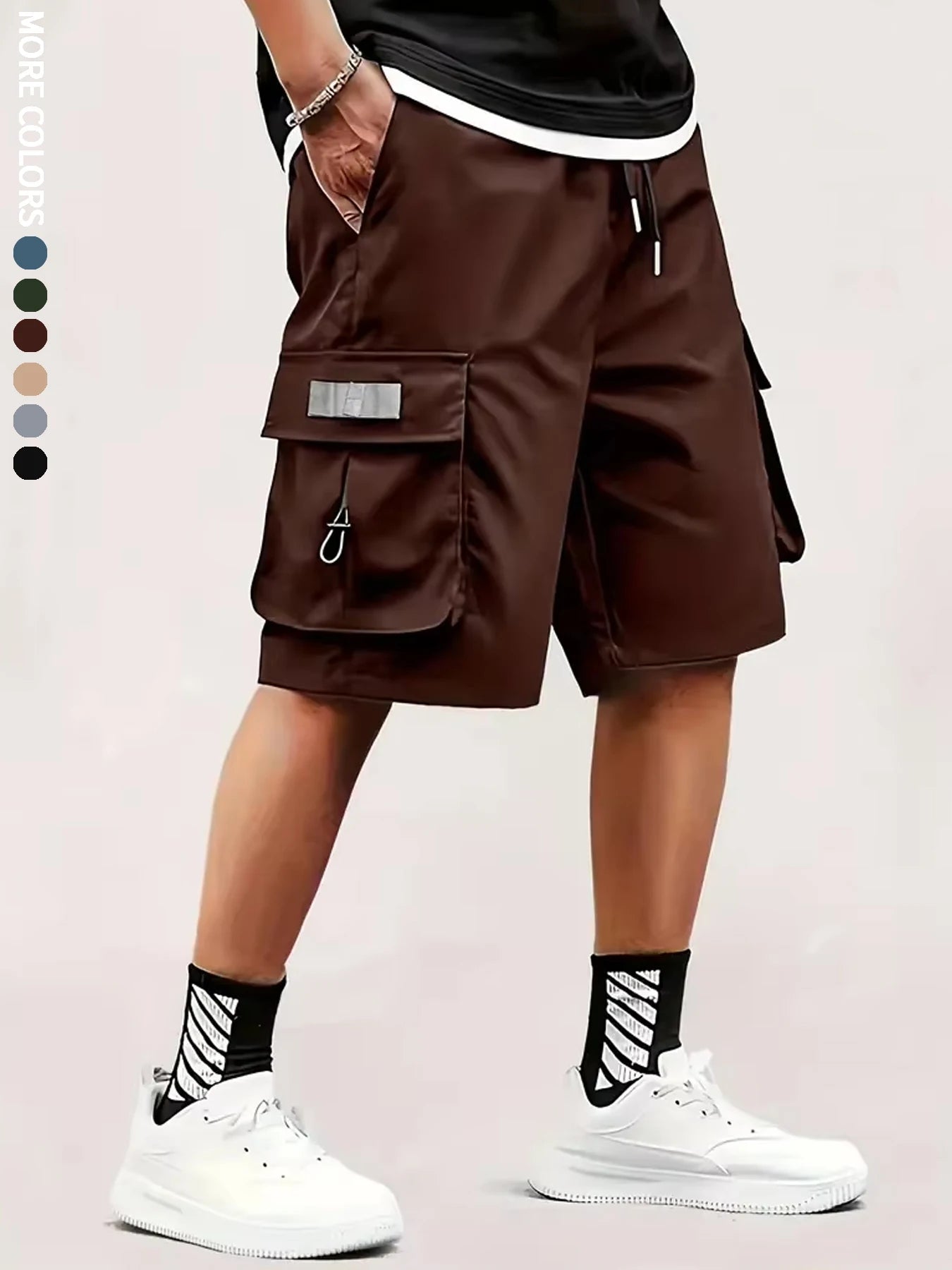 Men's Cargo Shorts, Outdoor, Travel, Casual Sports, Large Pockets, Durable and Comfortable Fabrics, Thin Shorts for Outings 17