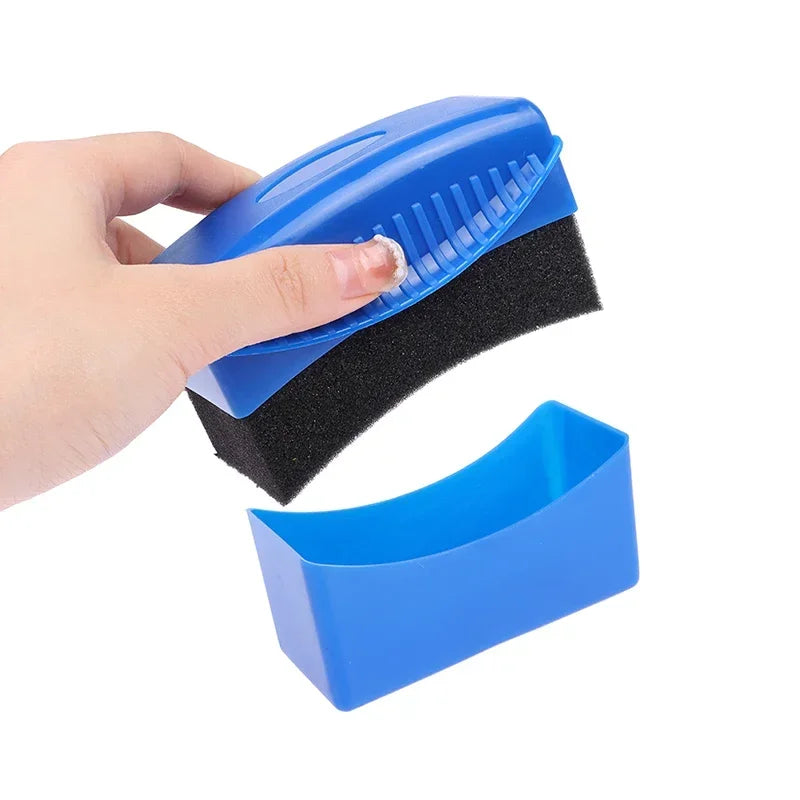 Car Wheel Sponge Brushes (W/ or W/O Lid)-Tire Contour Cleaner&Dressing Applicators, Waxing Polishing Pads Detailing Accessories