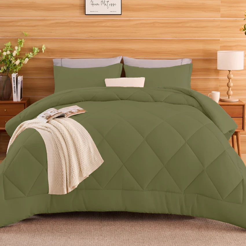 King Size Cooling Comforter Set - 2/3 Piece All-Season Bedding Set, Soft Breathable Lightweight Bedding with 1 Comforter and 1 or 2 Matching Pillow Shams, Easy Care, Ideal Holiday Gift