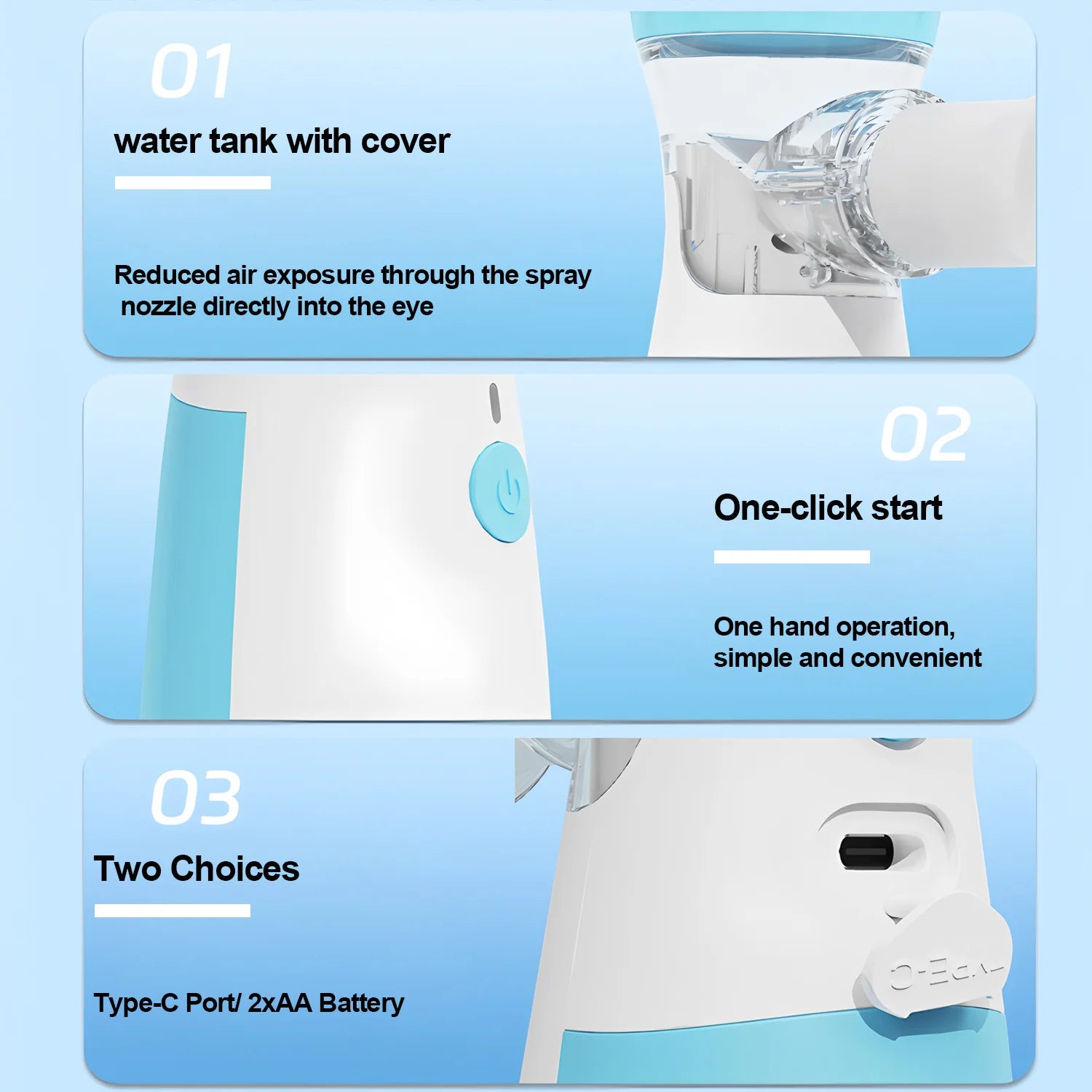Eye Nano Humidifier Nebulizer Eye Steamer Relieve Fatigue Dry Eyes Moisturizing Face Eye Care Mask Humidifier Mist