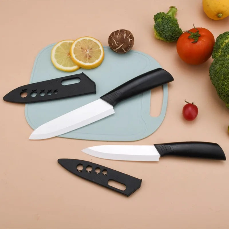 3/4/5 Inch Ceramic Knife Can Resist Oxidation Without Rust Fruit  Knife Cover Portable Baby And Toddler Food Preparation Knivse