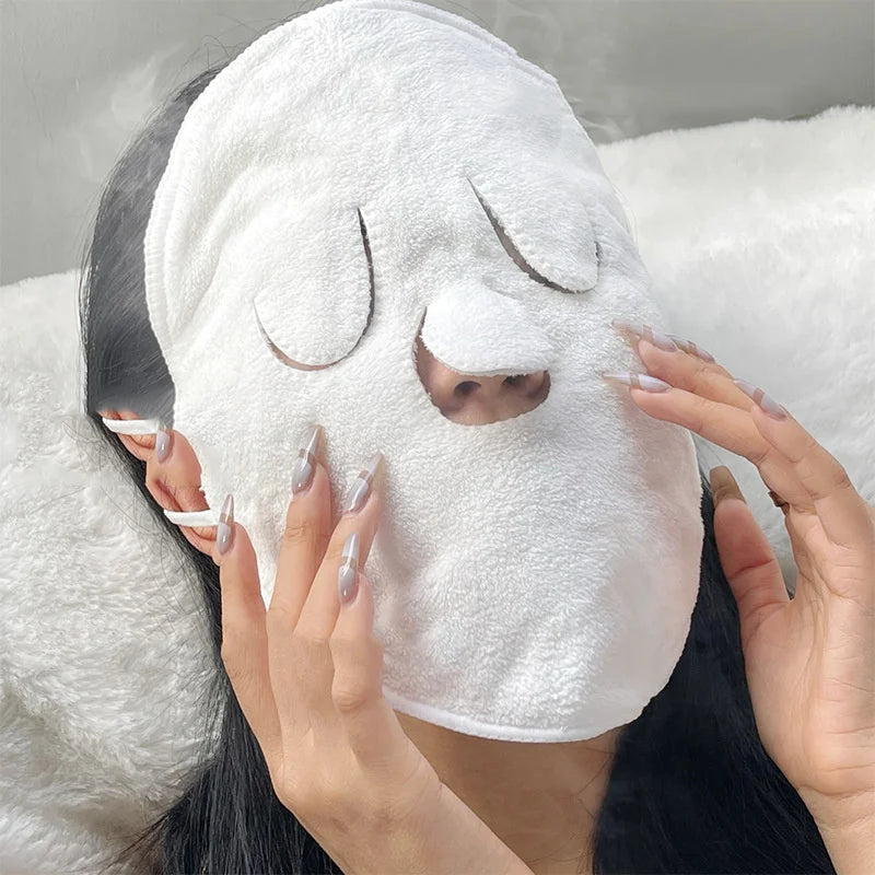 Hot Compress Face Towel Mask, Reusable Facial Steam Towel, Hot Compress Skin Care, Moisturizing Face