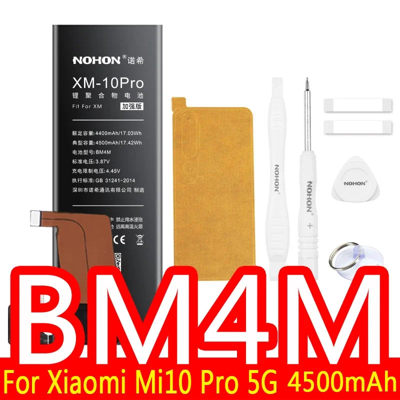 NOHON BM59 BM4E BM4F BM4W Battery For Xiaomi Mi 11T 8 Lite 9 SE 9T Pro 10T 10 Ultra 11 12 10S 12S 12X Mix 4 A3 POCO F1 Batteries