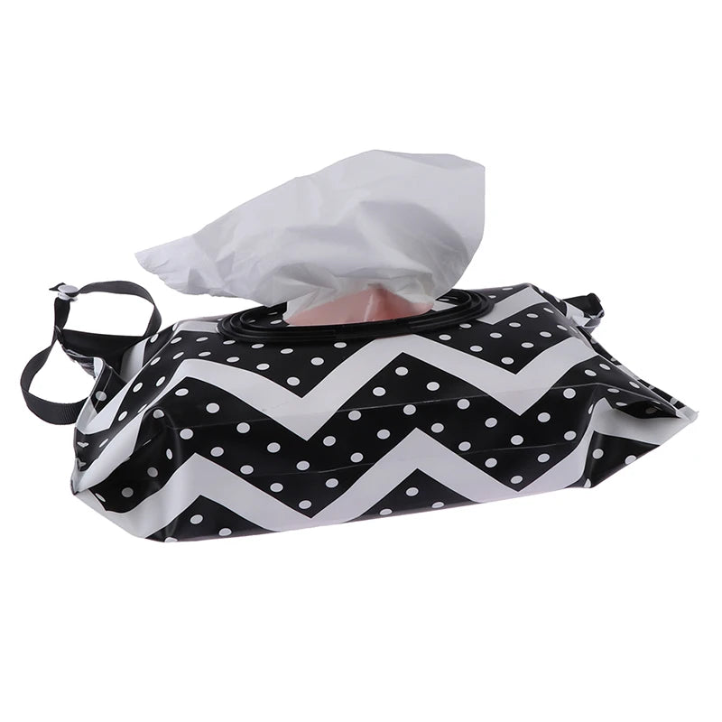 EVA Baby Wet Wipe Pouch Snap-Strap Refillable Wet Wipes Bag Flip Cover Tissue Box Outdoor Useful Baby Stroller Accessory