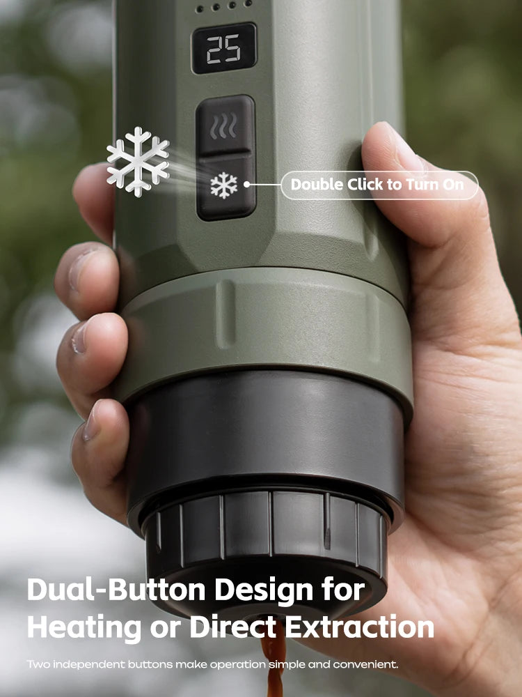 HiBREW H4C Portable Espresso Coffee Machine 3in1 Travel Coffee Maker 7500mAh Lithium Battery Self-Heating Ns DG Capsule & Ground