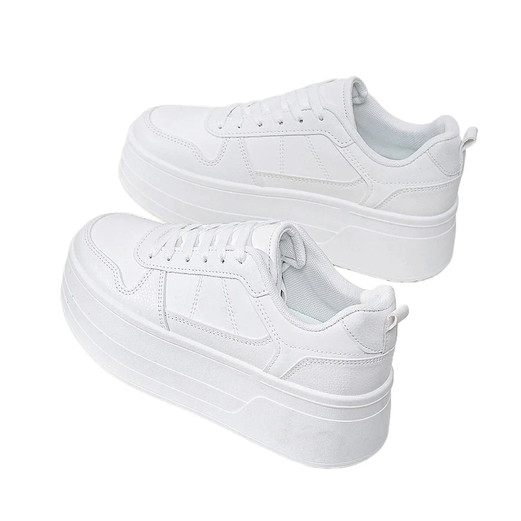 2024 New Style Casual Shoes For Women, Ladies Platform Shoes, White Shoes, Comfortable Sneakers, Increase Height By 5cm