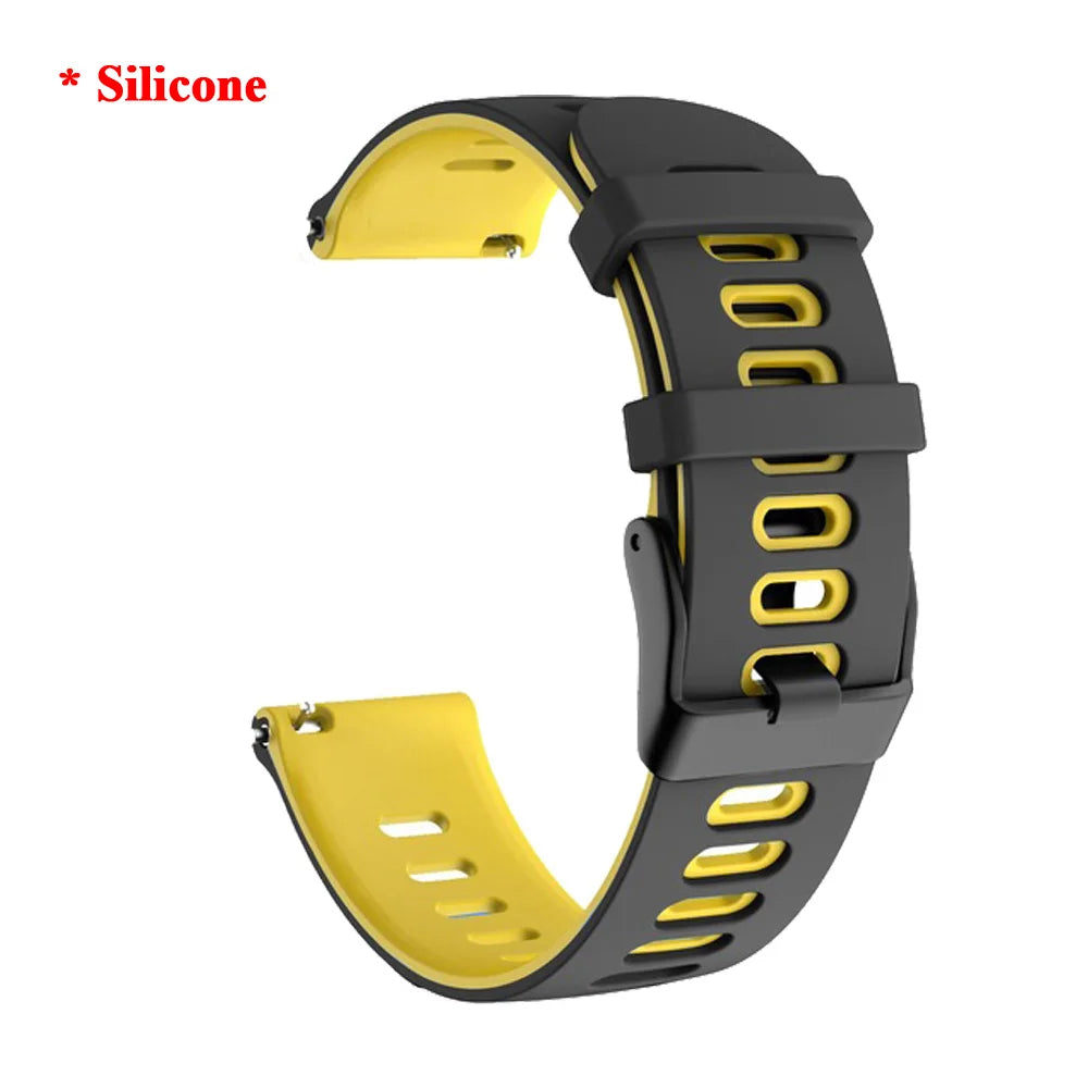 22 20mm Leather Band Straps For Garmin Forerunner 265 965 255 255M 245 645 158 55/Venu 2 Plus/Vivoactive 4 3/Venu2 SQ 2 Bracelet