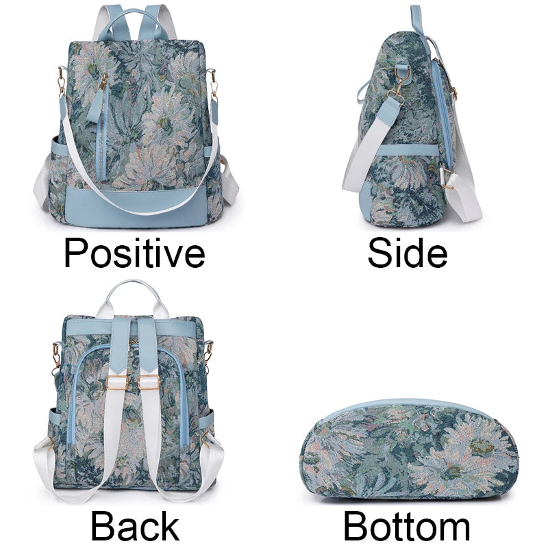 2026 Fashion Women Nylon Backpacks Female School Book Bags Large Capacity Shopping Travel Knapsack Femme New Casual Rucksack Sac