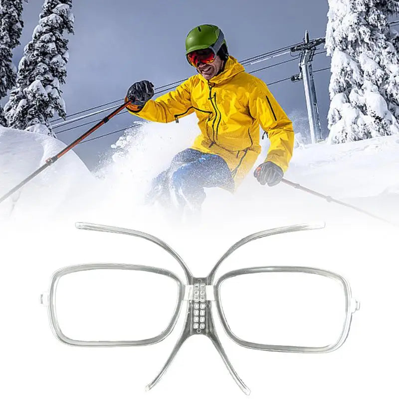 Ski Goggle Insert Adjustable Optical Adapter Snowboard Goggle Insert Outdoor Skiing Accessory Flexible Inner Frame For Glasses