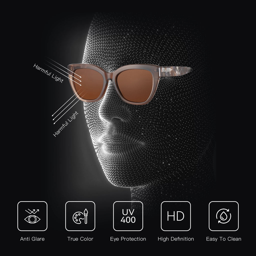 ZENOTTIC 2026 Butterfly Polarized Sunglasses Women's Thick Frame Shade UV400 Protective Acetate Sun Glasses  Fashion Shopping