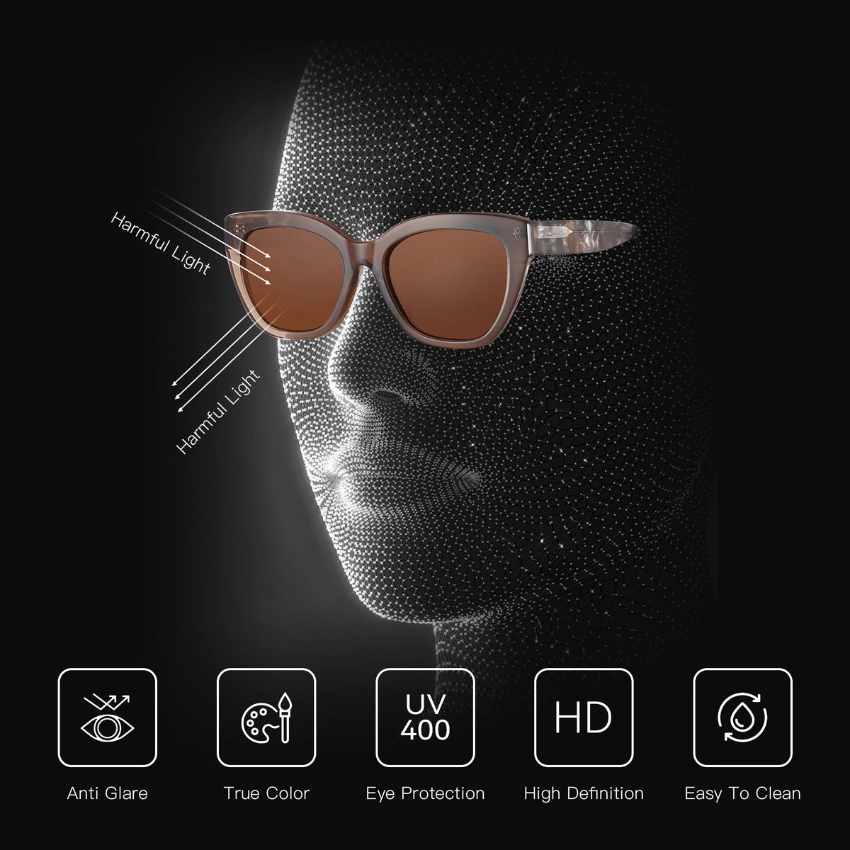 ZENOTTIC 2026 Butterfly Polarized Sunglasses Women's Thick Frame Shade UV400 Protective Acetate Sun Glasses  Fashion Shopping