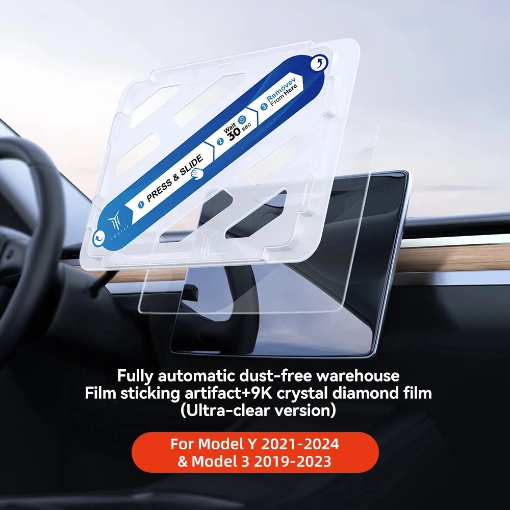 YZ Tempered Glass Screen Protector For Tesla Model 3 Y 2021-2025 Center Control Accessorie Matte Anti Glare HD Film Protection