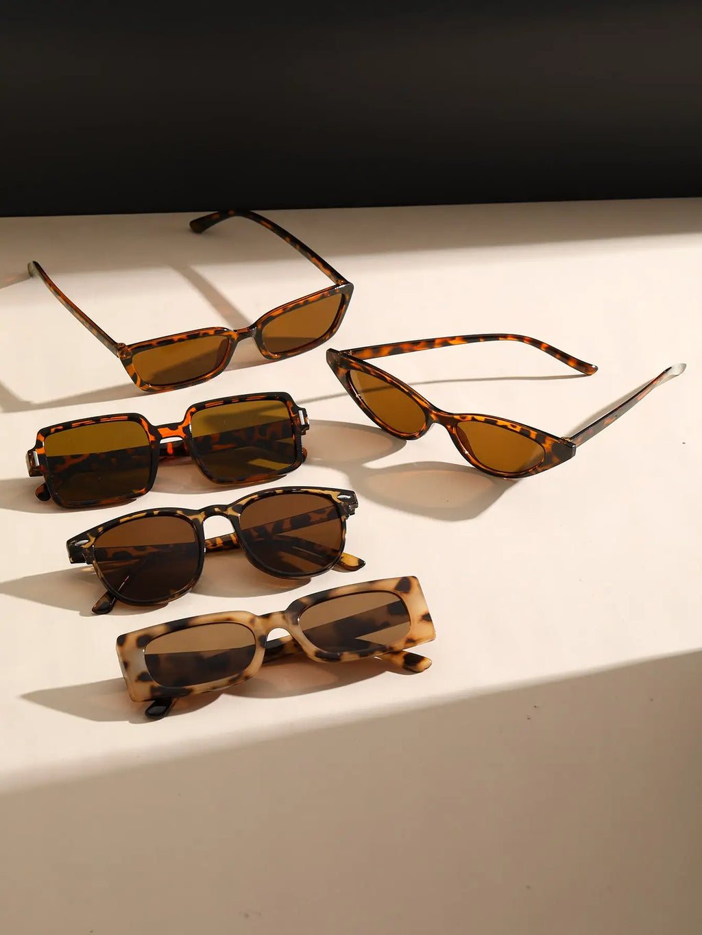 5PCS Unisex Geometric Fashion Subglasses For Cool Outdoor Travel Daily Life