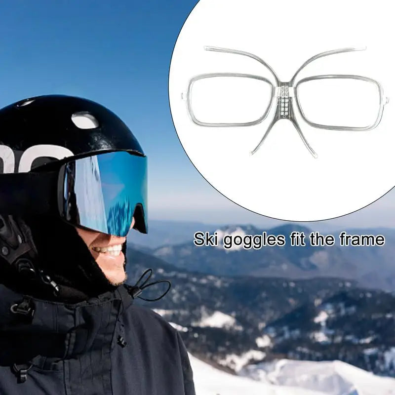Ski Goggle Insert Adjustable Optical Adapter Snowboard Goggle Insert Outdoor Skiing Accessory Flexible Inner Frame For Glasses