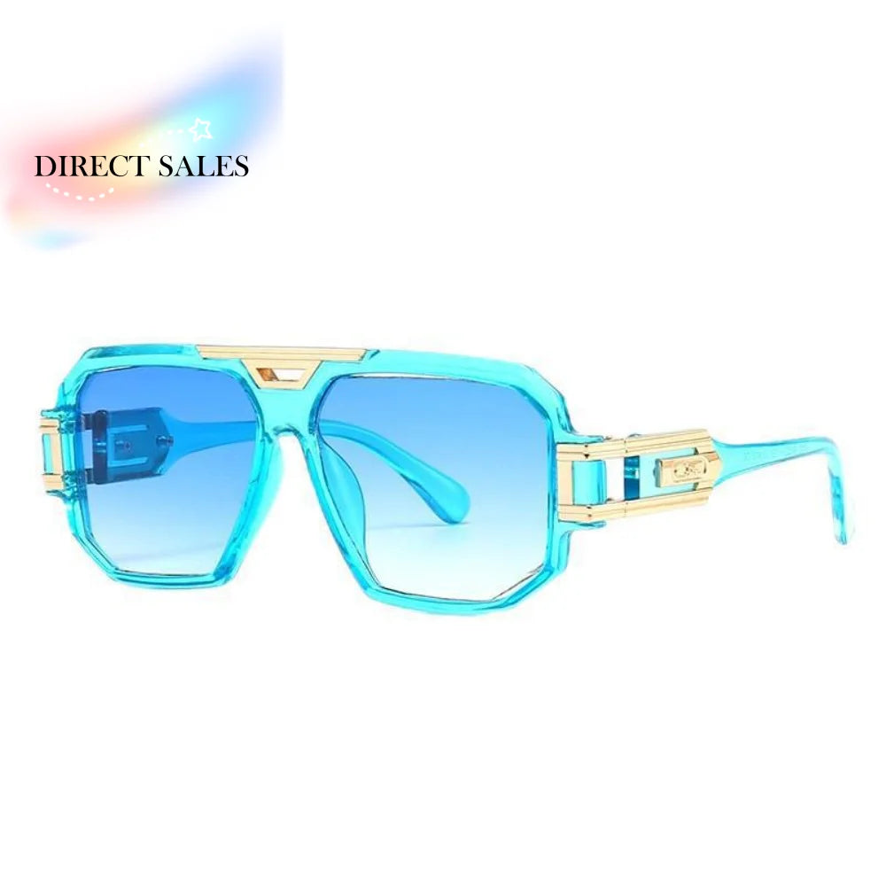 Party Square Full Frame Sunglasses Large Frame Oversized Anti-UV Glasses Street Style PC Retro HD Sunglasses Men