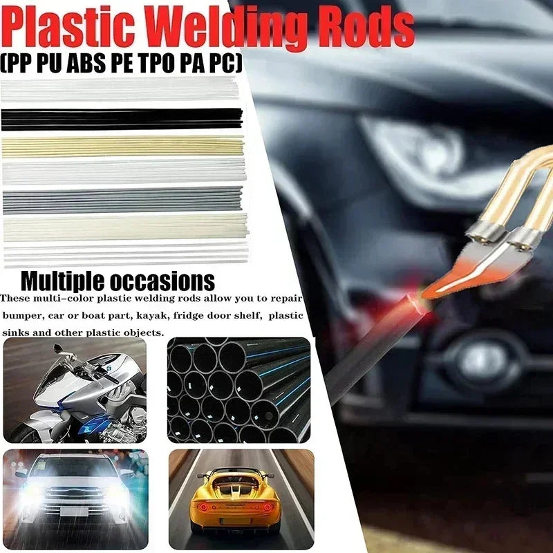 Car Bumper Repair Plastic Welding Kit 200W 2 in 1 Hot Stapler Soldering Gun with 6 and 4 Type Staples