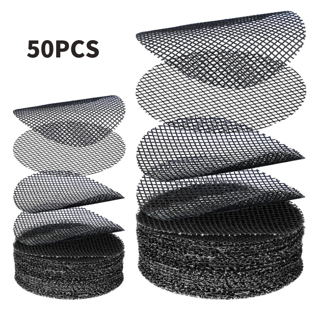 50PCS Flowerpot Gasket Ceramic Black Leakproof Soil Super Large Diameter Breathable Insect-Proof Plastic Circular Mesh Pad