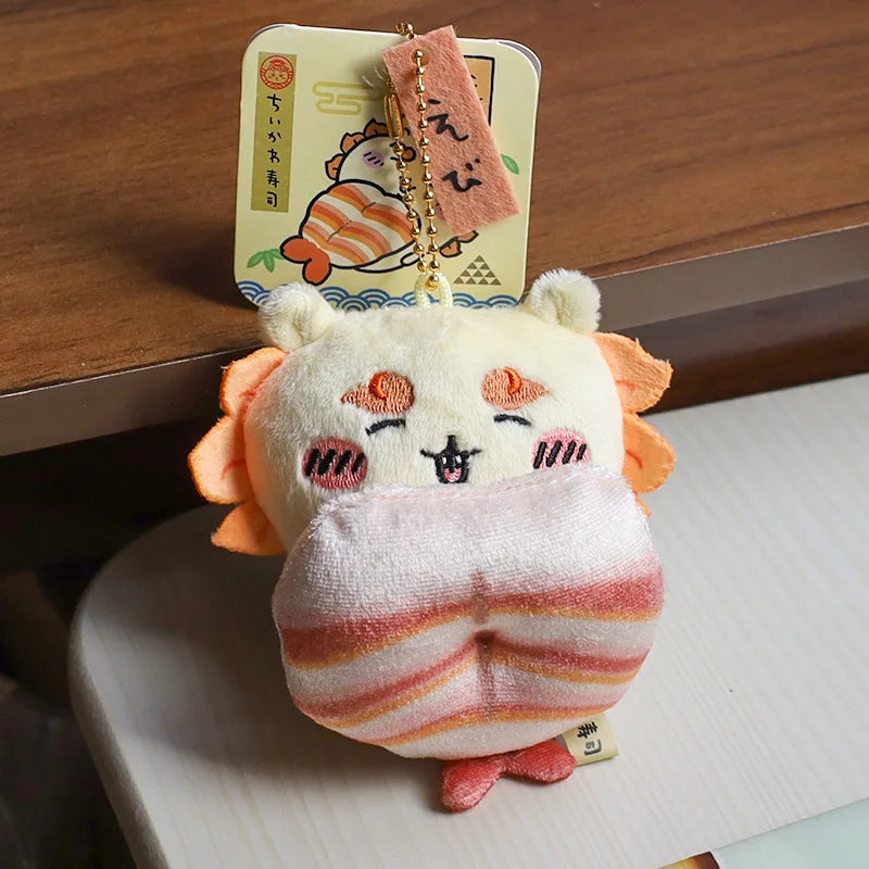Sushi Series jiyi Pendants Plush Dolls Momonga Hachiware Usagi Pendants Keychains Friend Dolls, Toys Cute Gifts