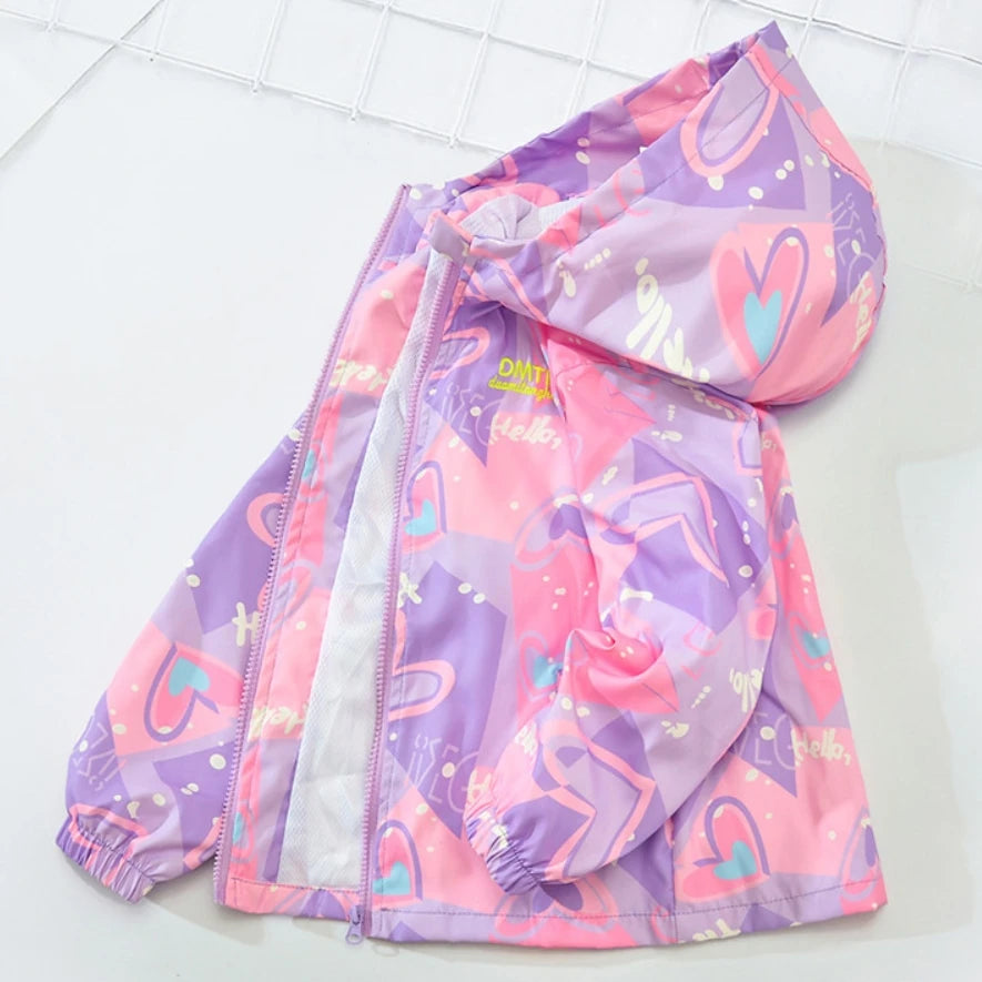 Girls Jacket Teenager Autumn Winter Casual Windproof Children Outdoor Overcoat