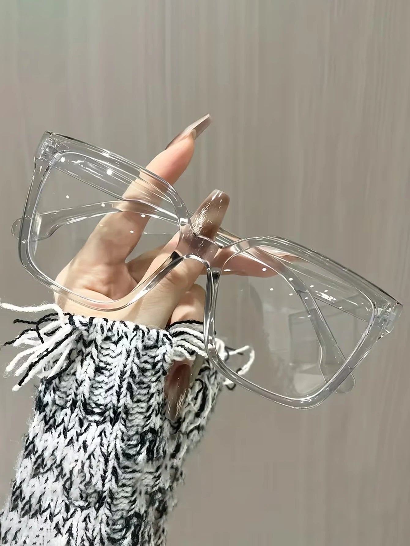 1Pc/2Pcs/3Pcs/4Pcs Elegant, Simple and Stylish Geometric Glasses with Transparent Lenses, Suitable for Daily Office Reading