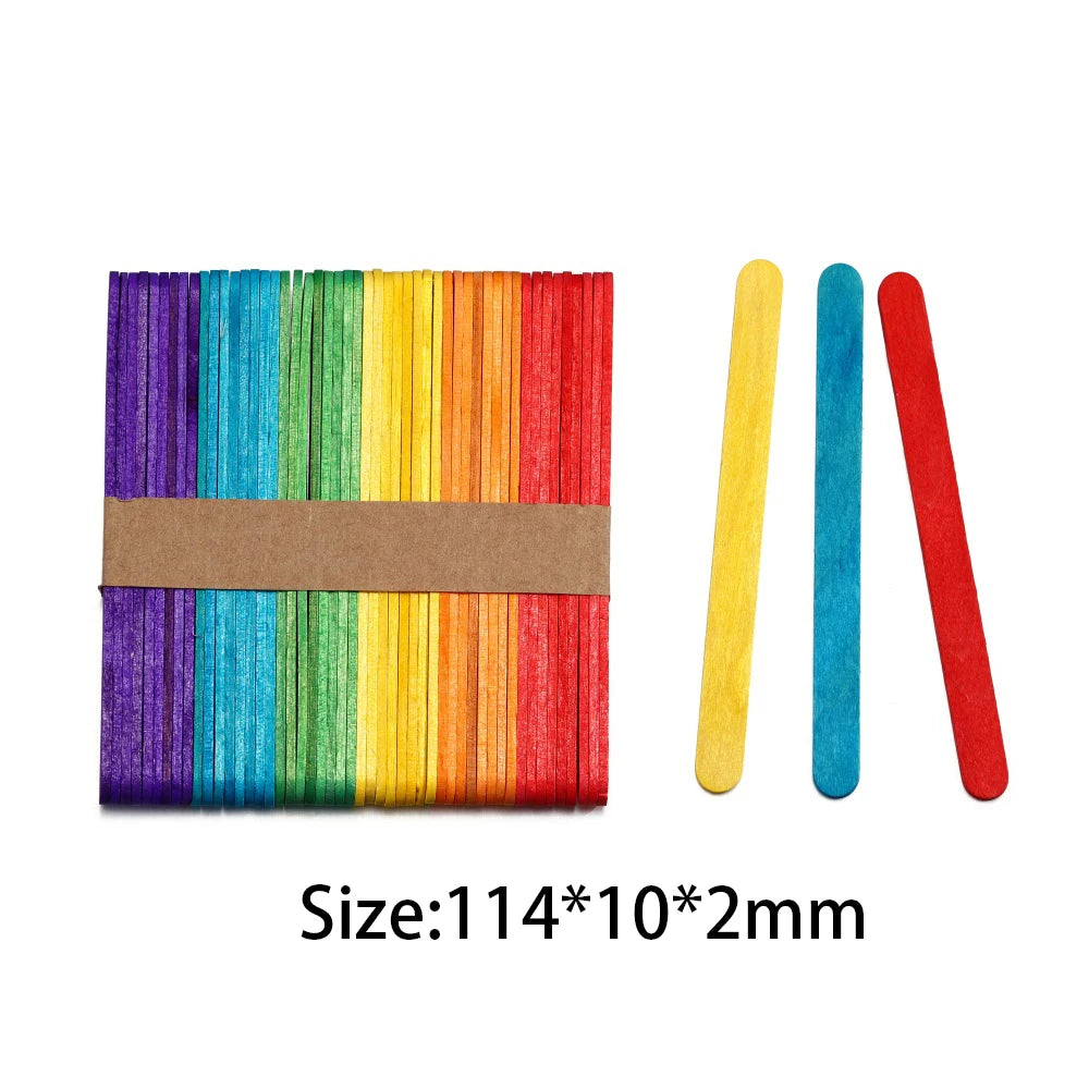 50/100/150Pcs Resin Tool Epoxy Stirring Stick Popsicle Ice Cream Stick Handmade DIY Resin Mold Wood Ice Pop Sticks Making Tools