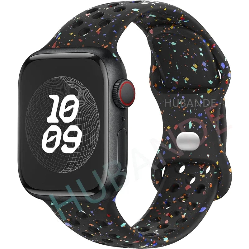 Strap For Apple Watch Band 44mm 49mm 45mm 40mm 41mm 38mm 42mm correa Breathable sports bracelet iwatch series 8 SE 7 6 5 9 Ultra