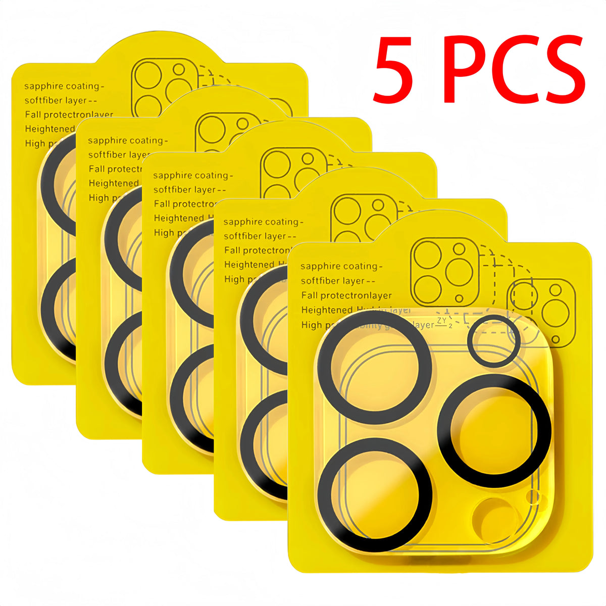 1 - 5 Pcs For iPhone 16 15 14 13 12 11 Pro Max Protective Lens Film Full Coverage Glass Explosion-proof Scratch-Resistant Camera