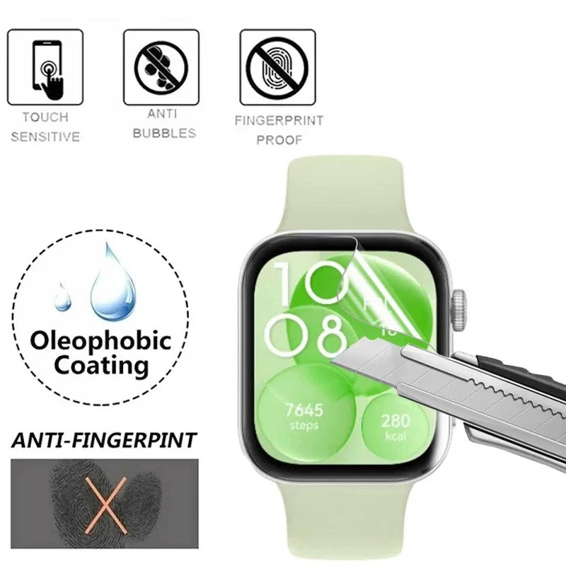 5PCS Screen Protector For Huawei Watch Fit 3 Fit 4 Pro Anti Scratch Clear TPU Hydrogel Film for Huawei Fit4 Watch Accessories