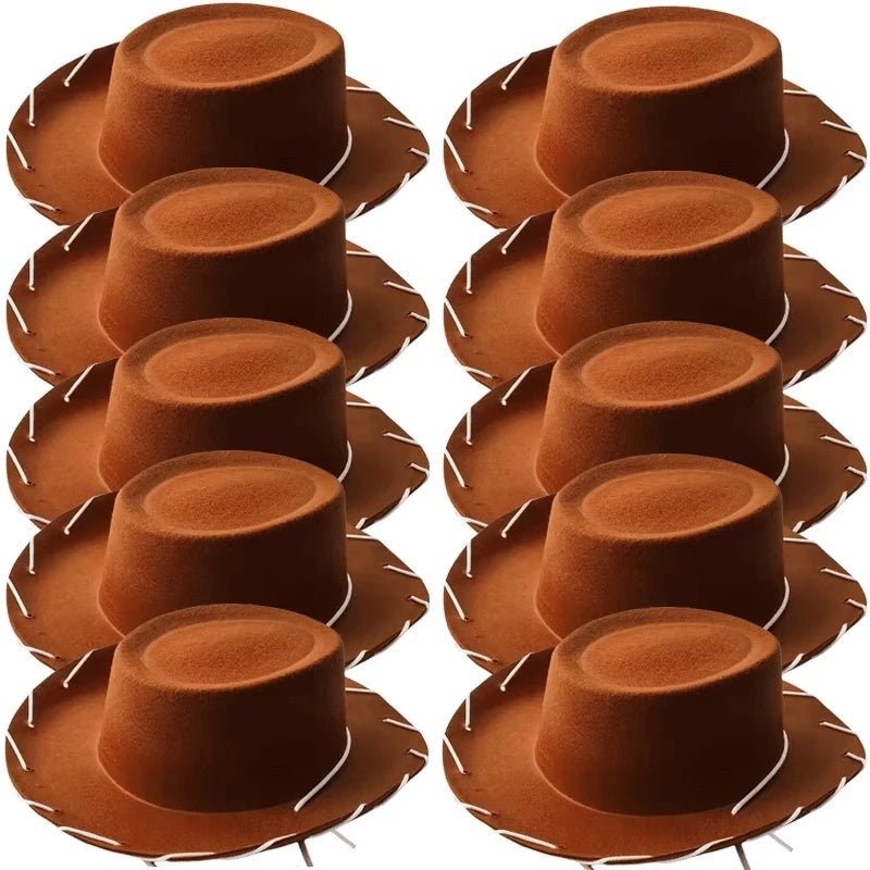 Cowboy Western Hats and Bandanas for Kids Costume Hat Accessories for Toddler Child Theme Birthday Party Halloween Costume Dress