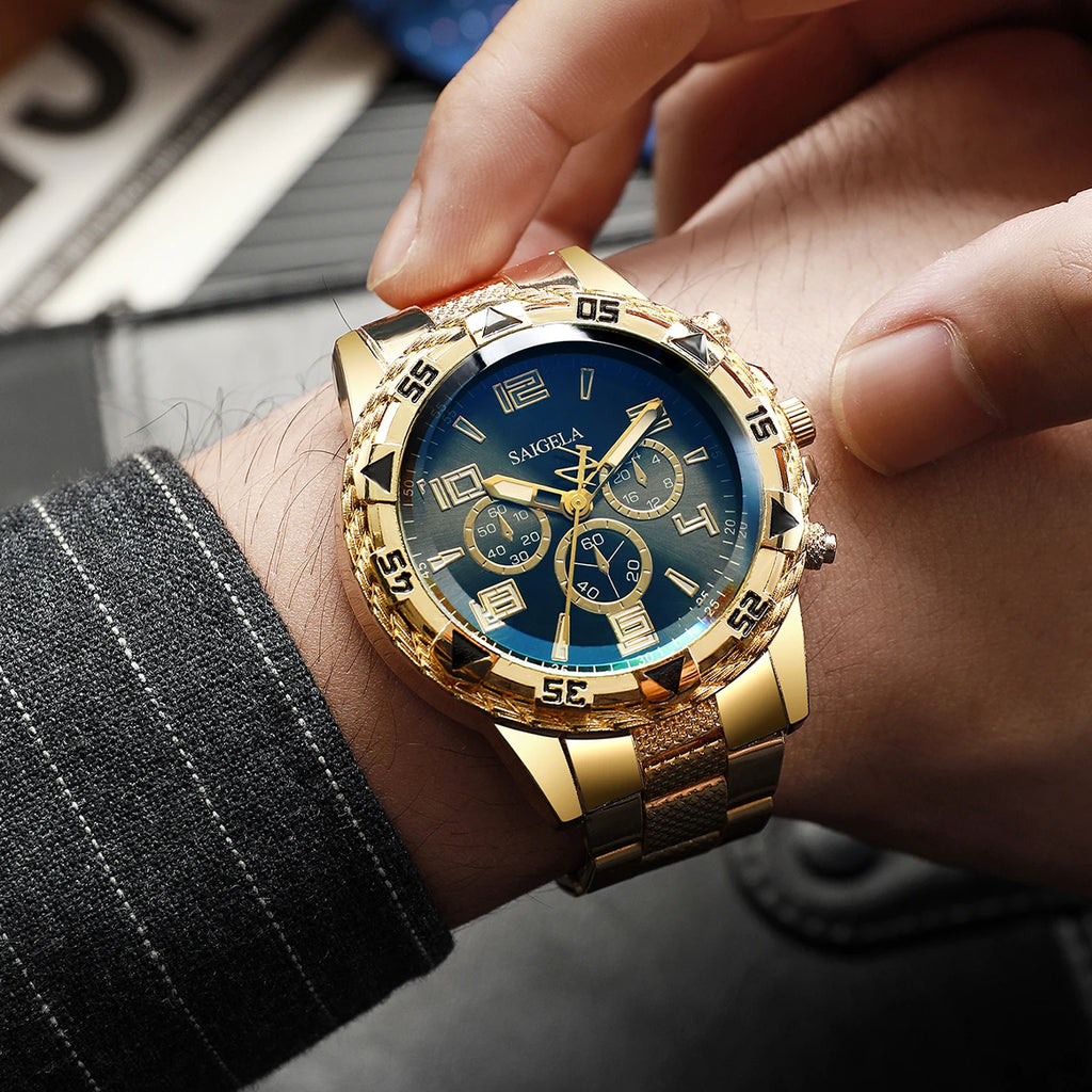 Men Business Watches Fashion Stainless Steel Band Male's Quartz Watch