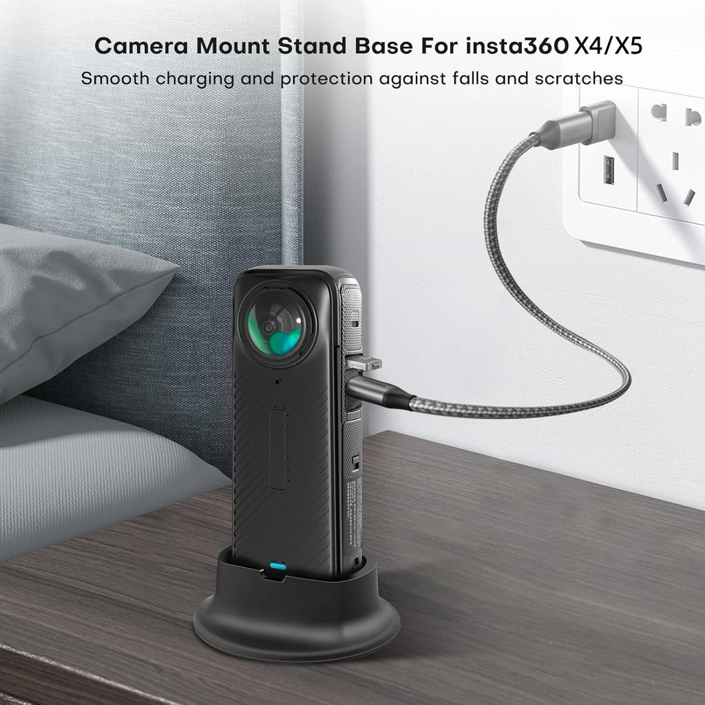 For Insta360 X5 X4 Silicone Base Mount Holder Stable Standing Action Camera Accessories