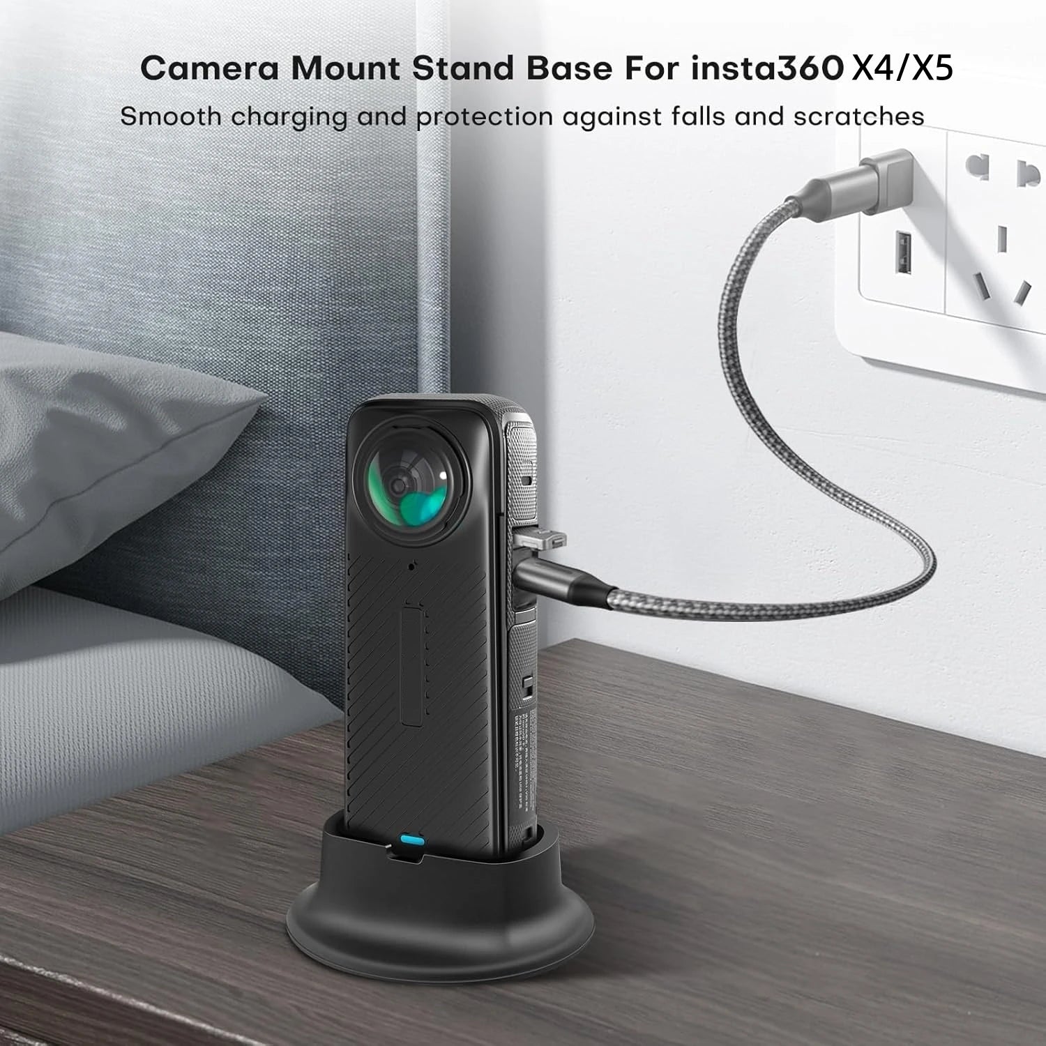 For Insta360 X5 X4 Silicone Base Mount Holder Stable Standing Action Camera Accessories