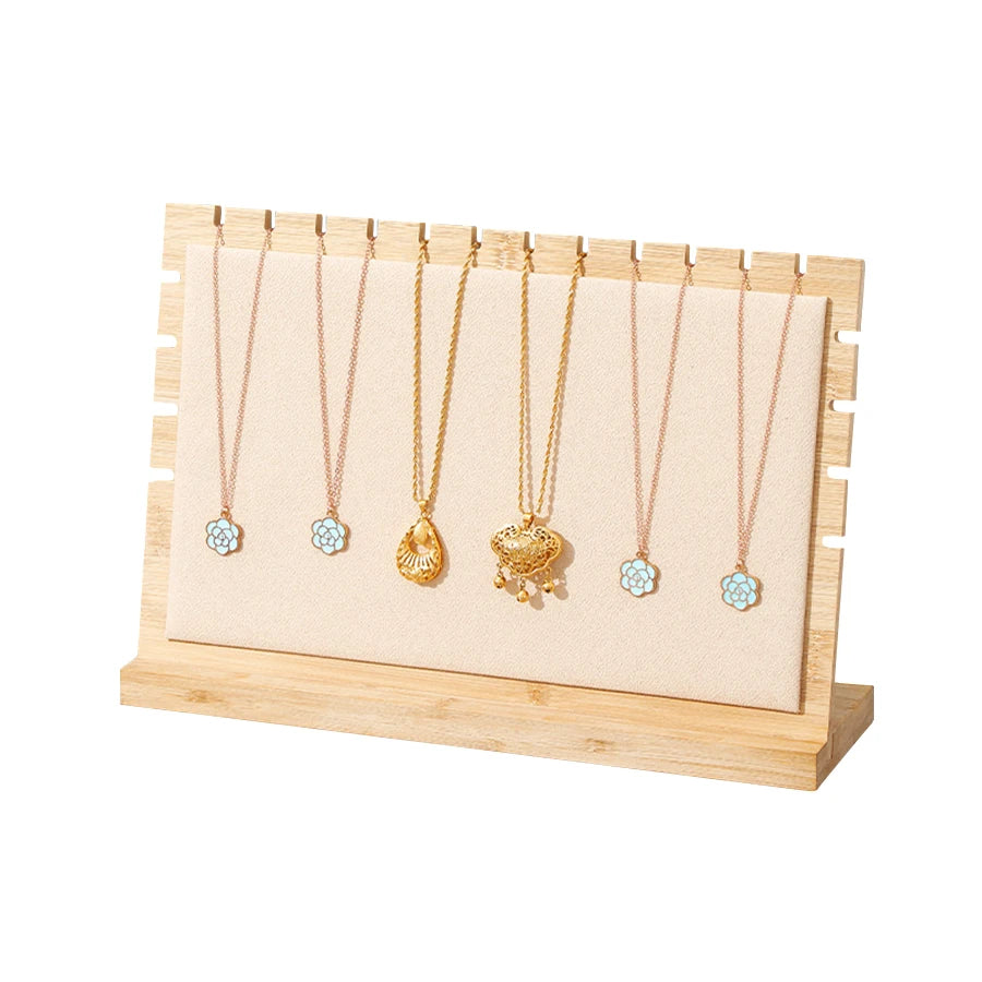 Creative Solid Wooden Necklace Frame Fashion Jewelry Display Frame Pendant Support Jewelry Display Props