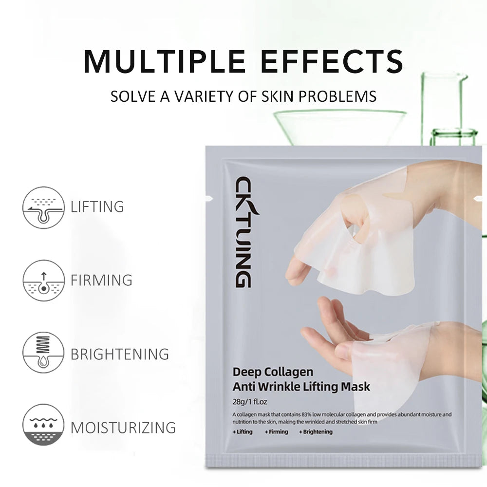 3PCS Collagen Face Masks Deep Hydrating Moisturizing Firming Skin Facial Masks Split Sheet Mask Korean Skin Care Products