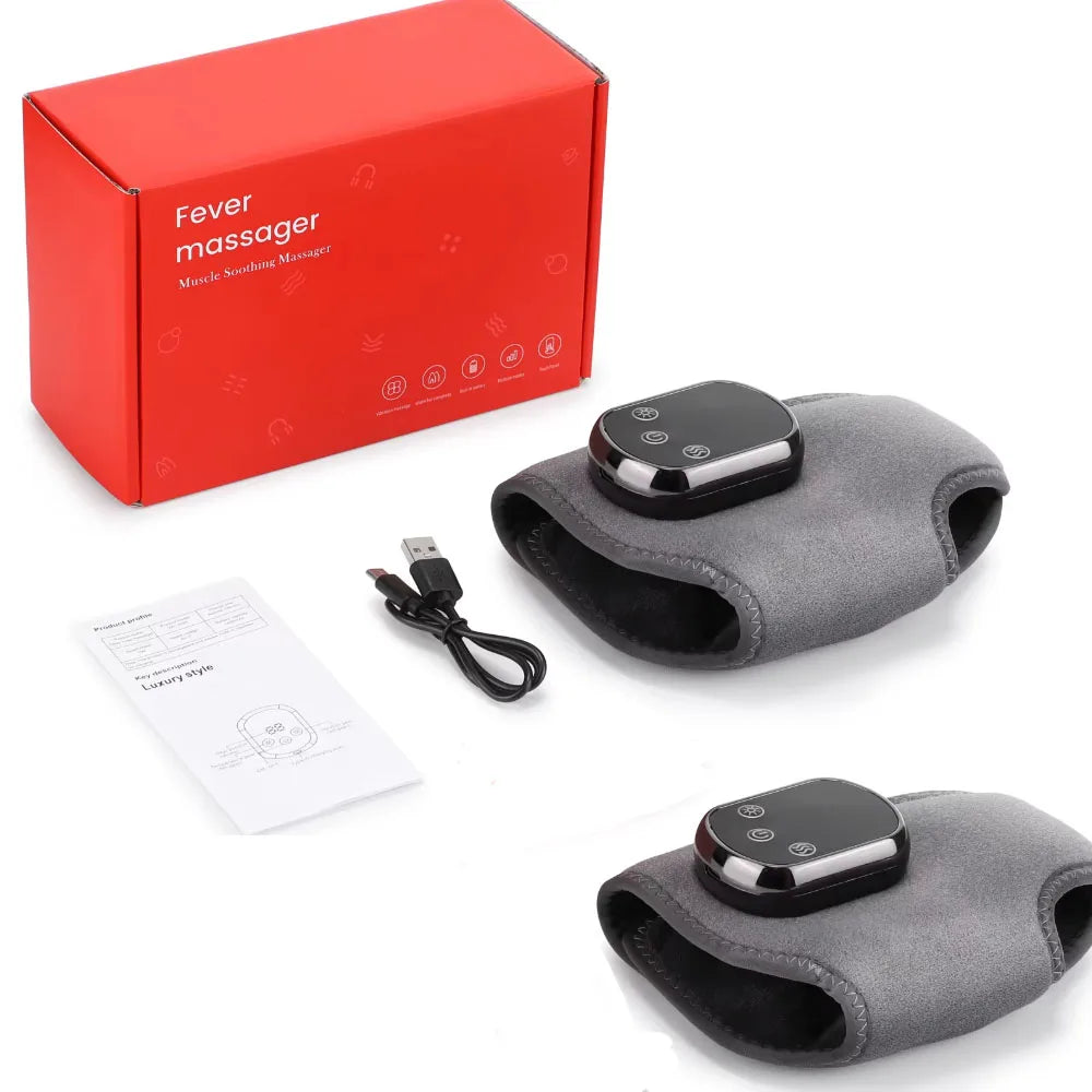 Electric Ankle Massager Hot Compress Vibration Foot Massager Ankle Joint Protection Heating Strap Ankle Heated Brace Wrap