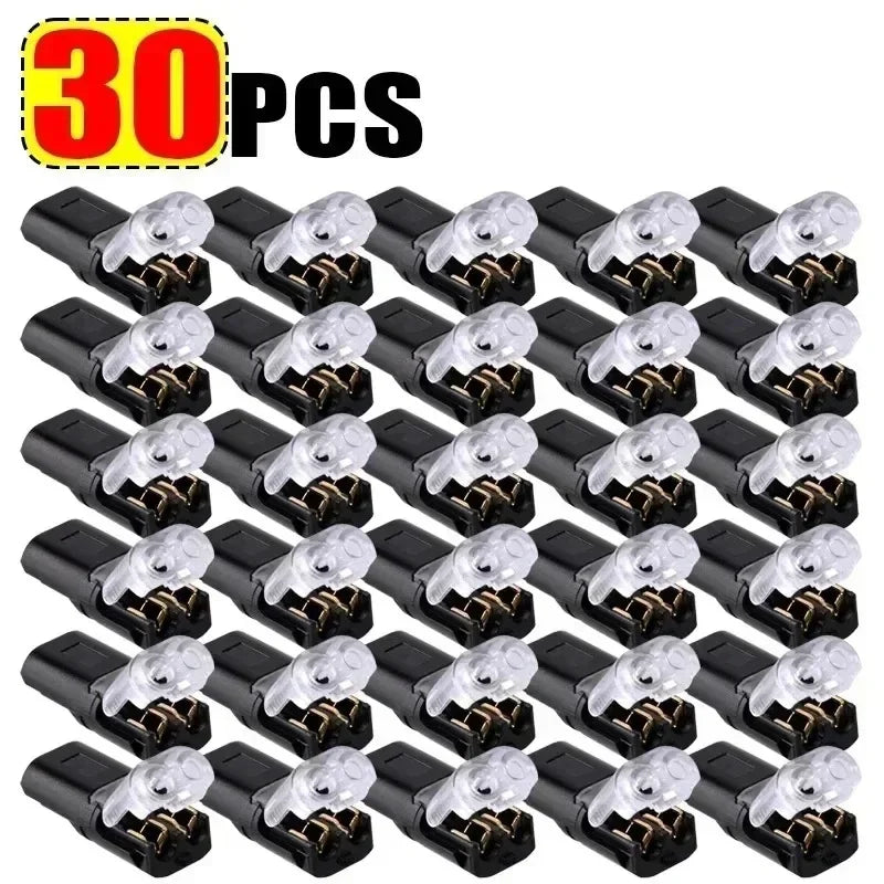 10/20/30/50/100 Pcs D2 Waterproof Plug Wire Connector 2 Pin Way Cable Plug Car Electric Wire Snap Connectors Strip Terminal